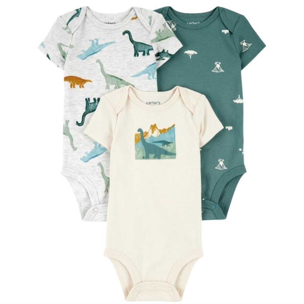Short Sleeve Dinosaur Bodysuits